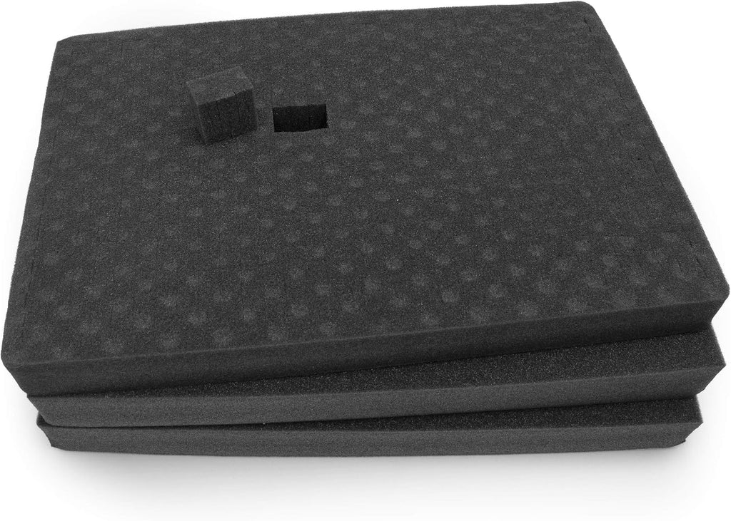 3 Pack Gun Case Foam Customizable Insert with Three Pluck Foam Sheets for Gun Cases