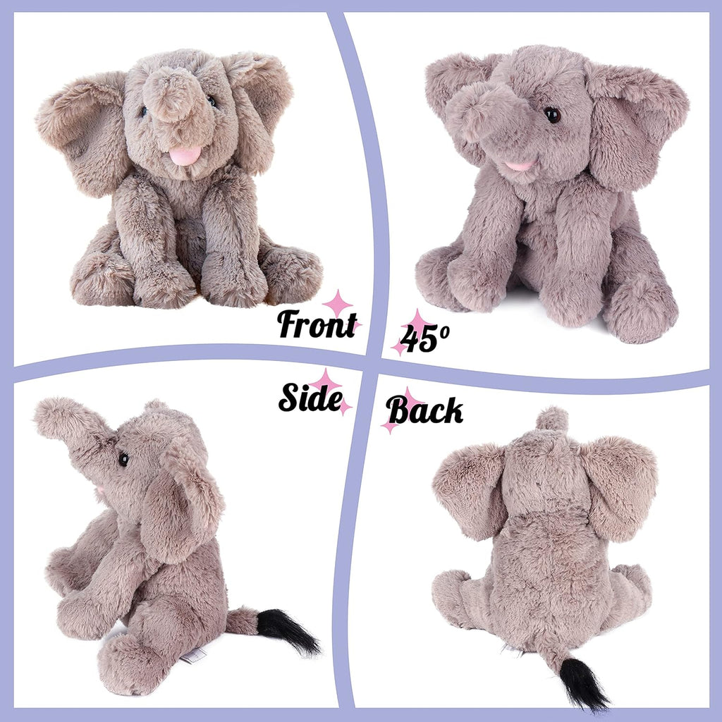 Adorable Plush Calf Elephant Toy Floppy Elephish Ultra Soft Haggable Stuffed Animal Birthday Holiday Gift for Boys