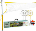 Volleyball + Badminton Combo Sets - Backyard + Beach Outdoor Volleyball + Badminton Net Set - Portable Badminton +