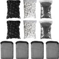 Aquarium Filter Media Double Pack,Activated Carbon,Bio Balls&Ceramic Rings | Fit Most Aquarium Filter Systems for