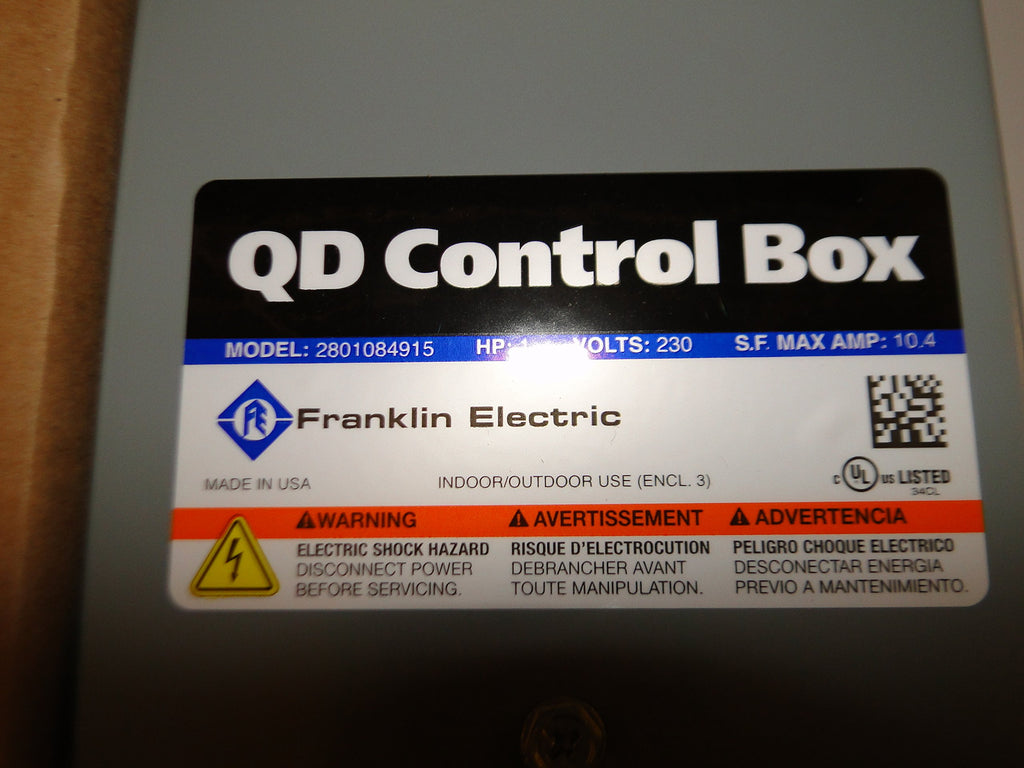 FRANKLIN ELECTRIC 1 HP Submersible Water Pump Control Box