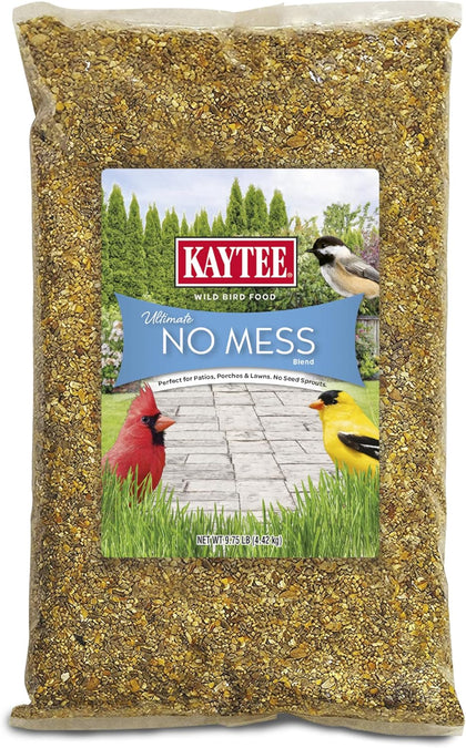 Ultimate No Mess Blend Wild Bird Seed Blend 9.75 Pounds | Less cleanup, 100% edible. For Cardinals, Chickadees