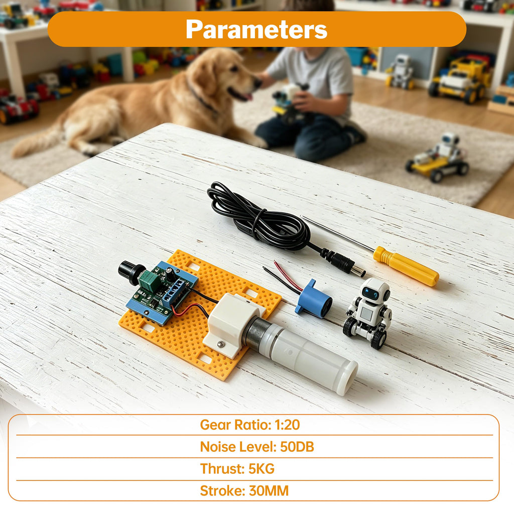 XUNKUANER 5V 30mm Stroke Mini Reciprocating Linear Actuator