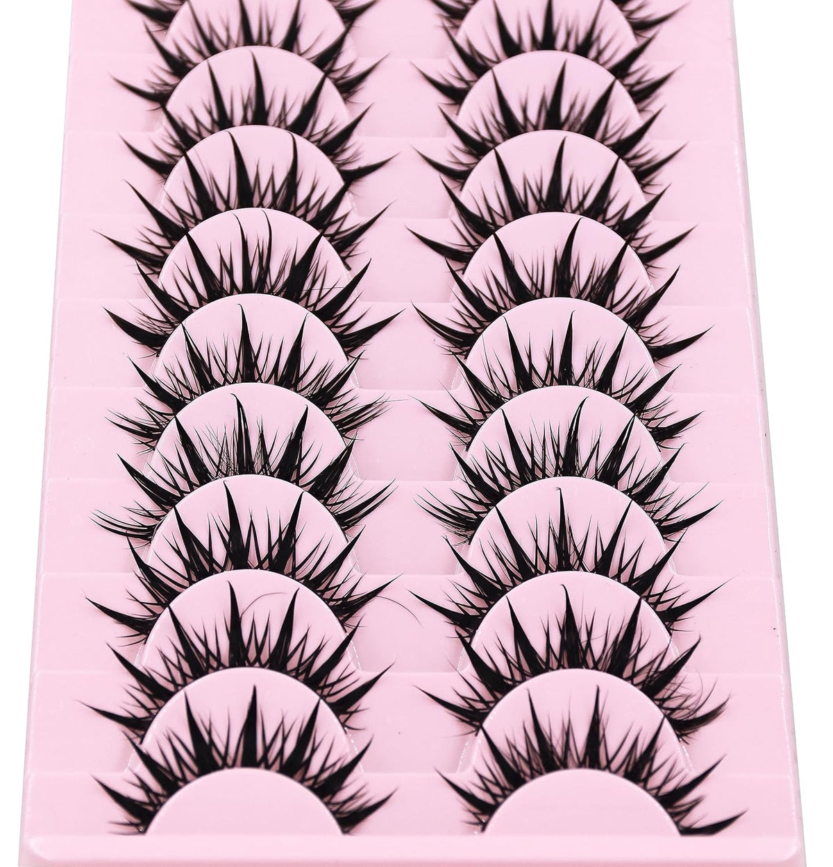 10 Pairs Manga lashes Cosplay Eyelashes Wet Look Japanese Style Makeup 16mm Thick Mink Eyelash Extension Masquerade