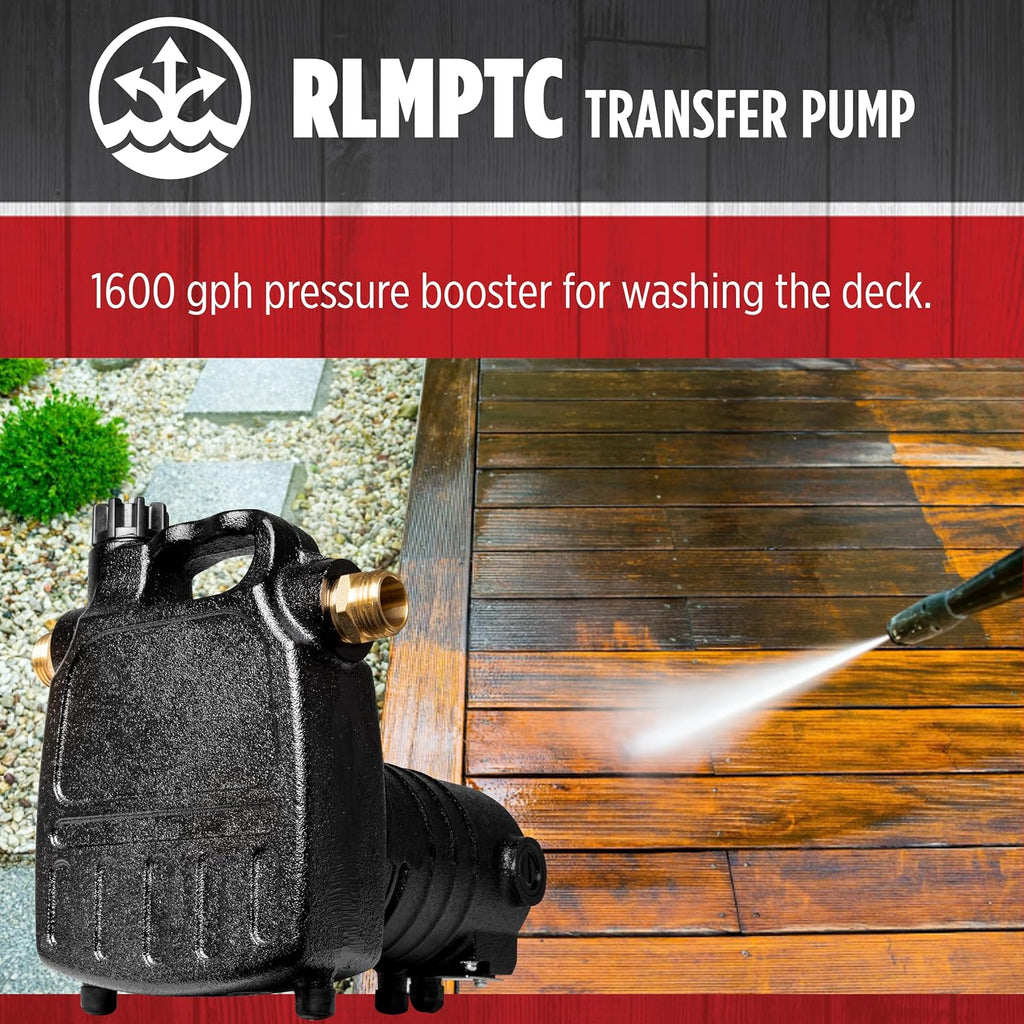 Red Lion RLMPTC 115V, 1/2 HP, 1600 GPH Multipurpose/Transfer/Booster Pump