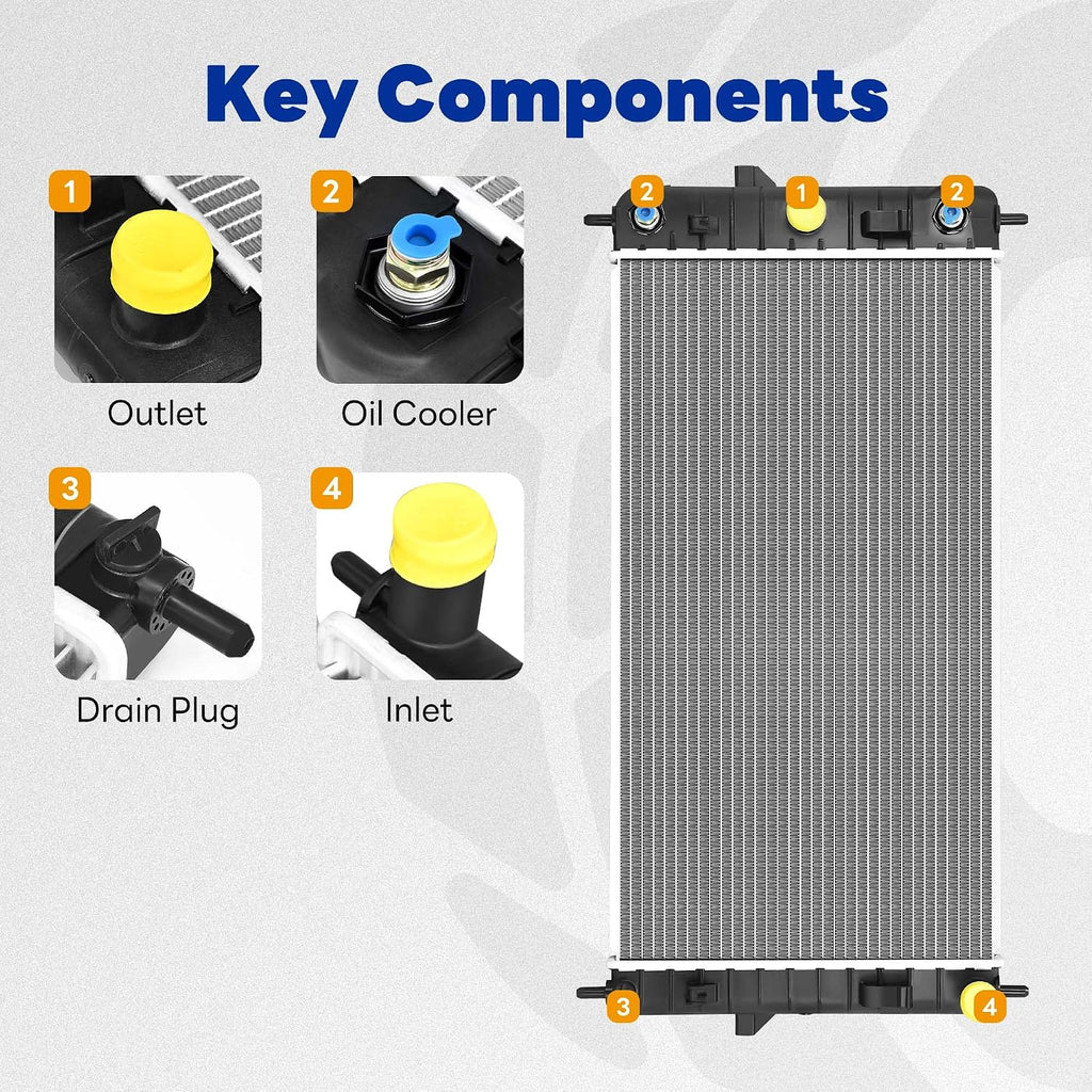 Aluminum Radiator Compatible with 2005-2010 Chevy Cobalt