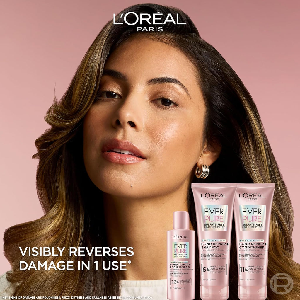 Sulfate Free Bond Repair+ Shampoo and Conditioner Set with Bond + Amino Acid Complex, Strengthens and Repairs Damaged