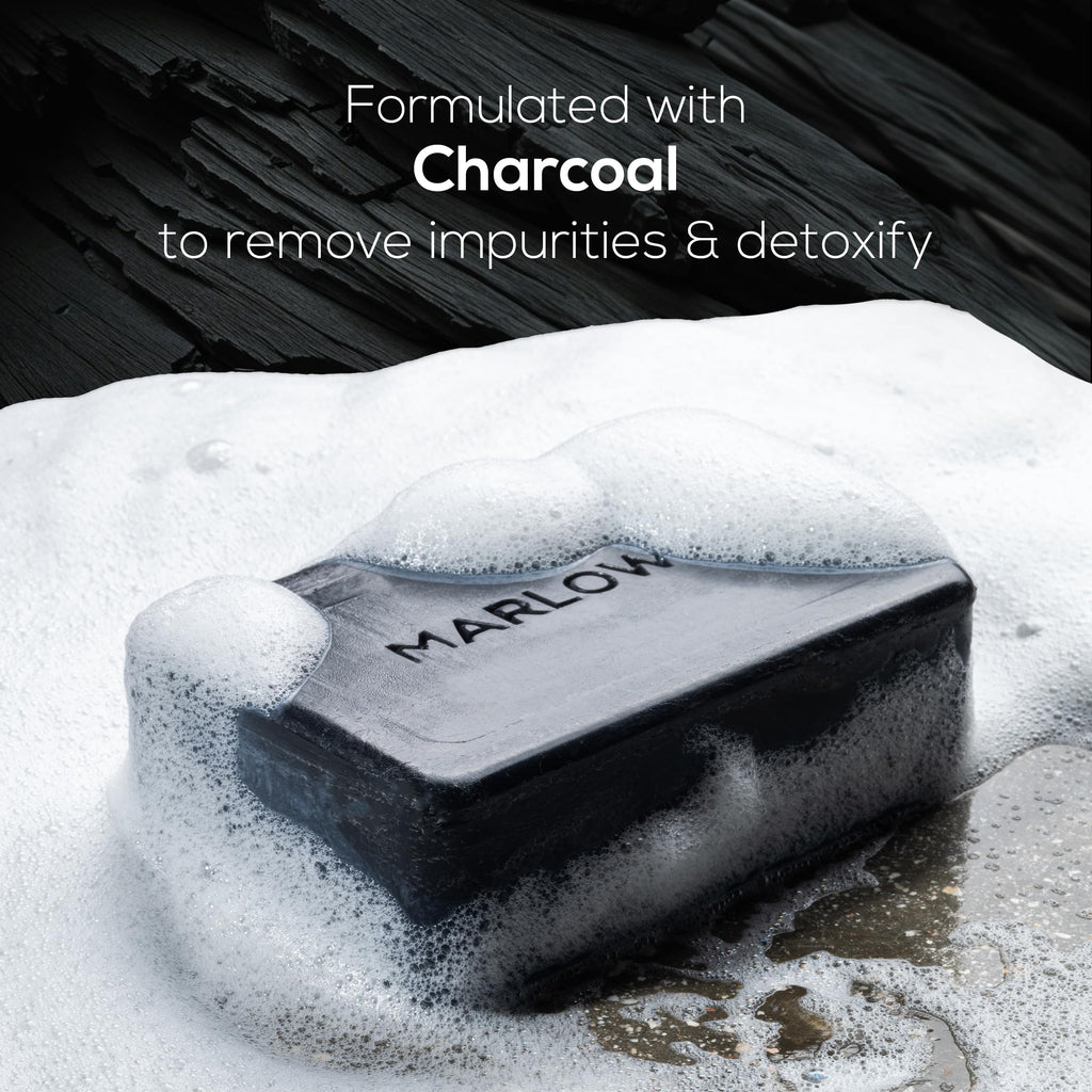 Charcoal Soap, Cleansing Body Bar Soap for Men, 7 oz