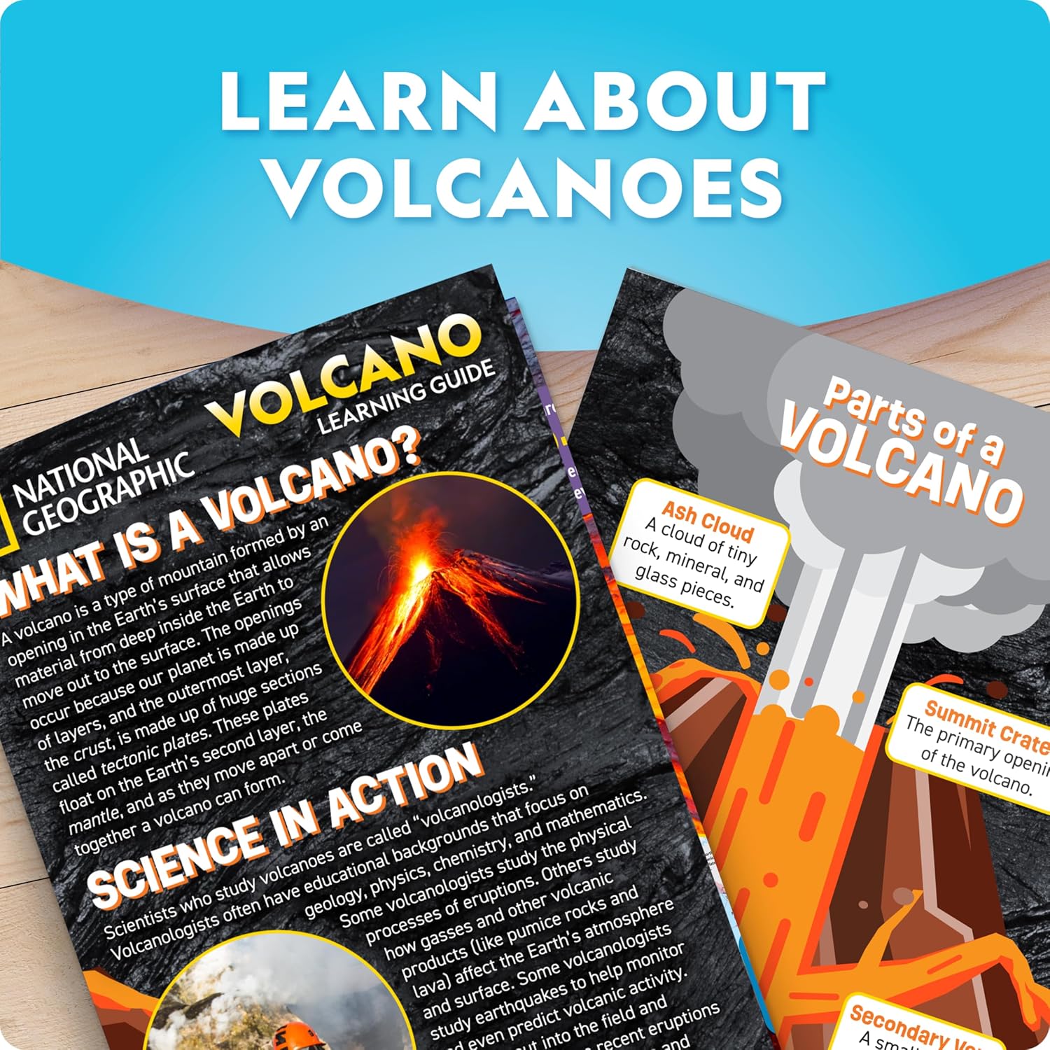 National Geographic Ultimate Volcano Science Kit for Kids Ages 8-12 | 3X More Eruptions, Pop Crystals with Exciting