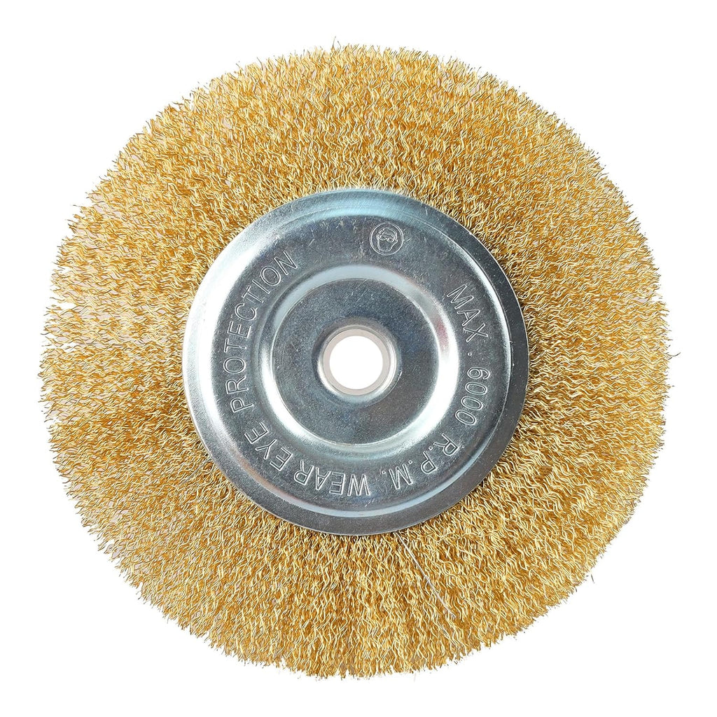 6" Wire Wheel for Bench Grinder, Fine Brush Wheel, 1/2"-5/8" Arbor
