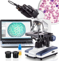 B120C-E1 Series & Professional LED Binocular Compound Microscope | 40X-2500X Magnification Range 1MP CMOS Sensor USB