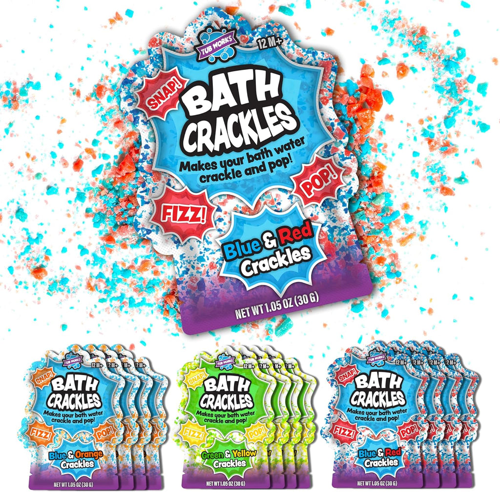 Bath Crackles Bath Toy, Variety 12 Pack | Nontoxic & Fragrance-Free | Makes Bath Water Crackle & Pop for a Unique