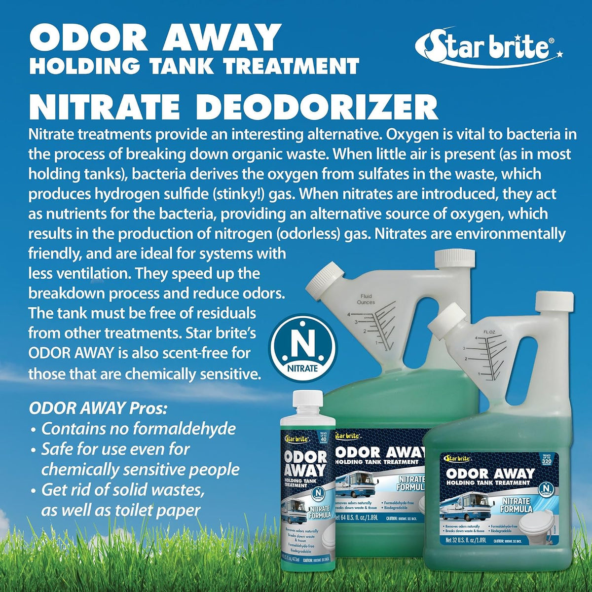 Odor Away Holding Tank Treatment - Nitrate Formula