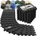 Gym Mats Set AntiSlipX - 18 pcs EVA Interlocking Foam Floor Tiles (12.6"x12.6"x0.4") 18sqft Protective Anti Slip Gym