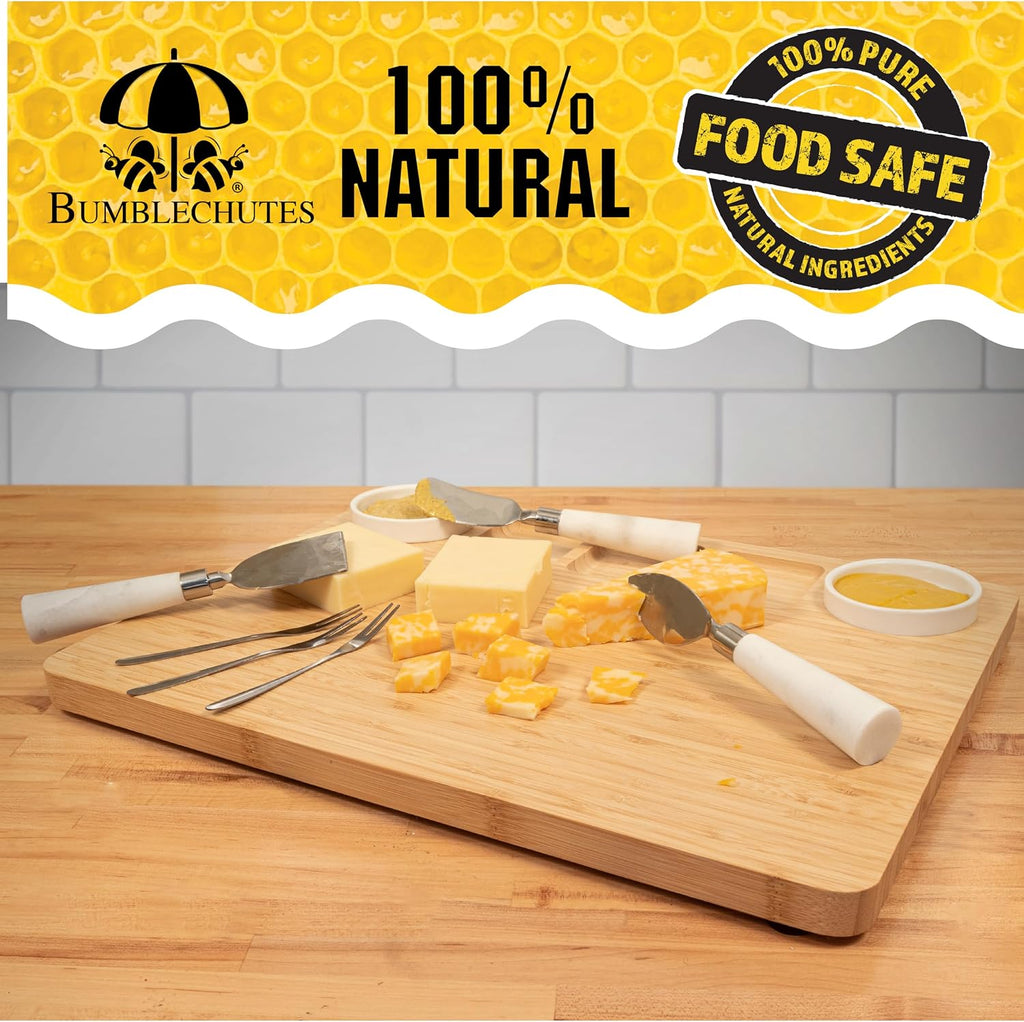 Bee’Nooba Food-Safe Wood Wax Oil – Beeswax & Tung Oil Finish 4 oz