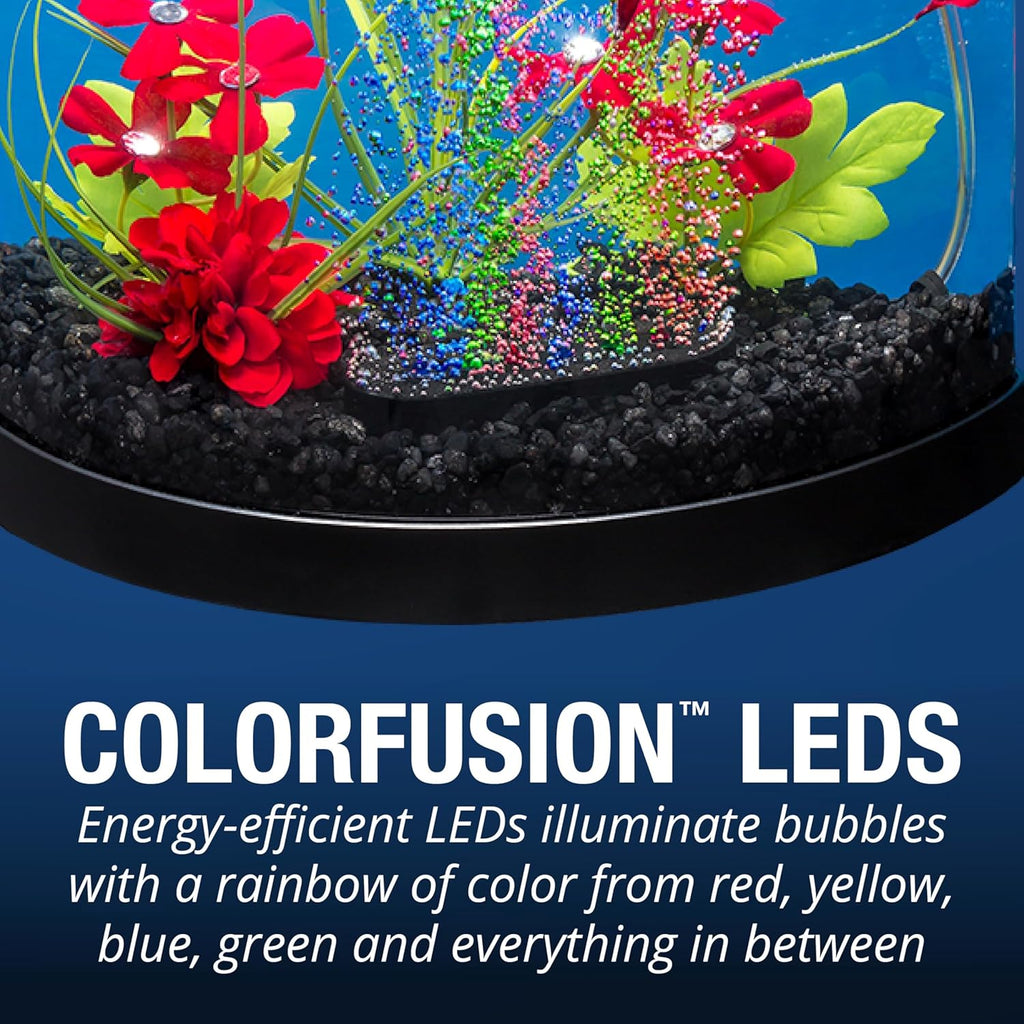 ColorFusion Starter 3 Gallon Fish Tank Kit for Small Freshwater Fish