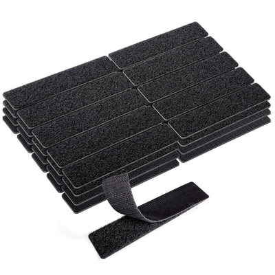 1x5 Inch Hook and Loop Strips, 20 Sets Nylon Self Adhesive Tape, Double Sided Strong Back Adhesive Tape and Dots for