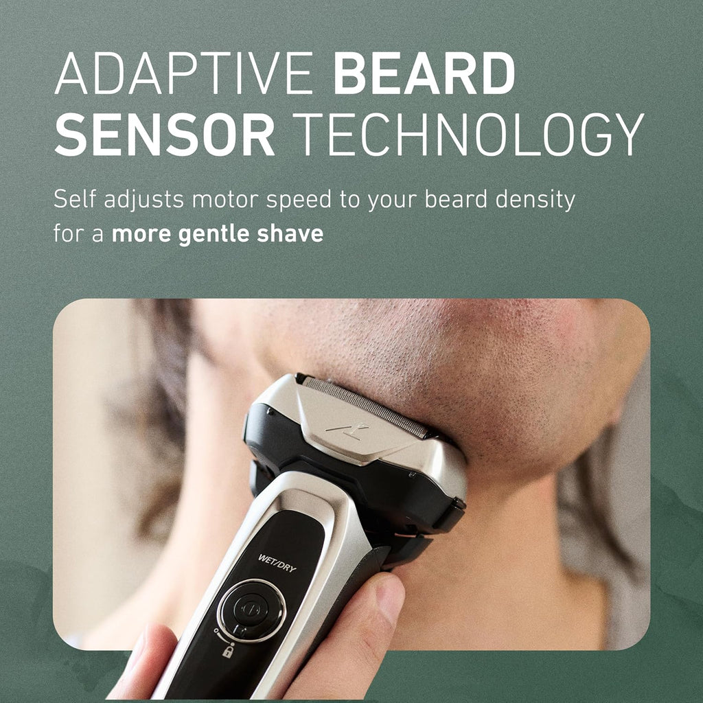 ARC5 Electric Razor for Men with Pop-Up Trimmer, Wet/Dry 5-Blade Electric Shaver with Intelligent Shave Sensor and