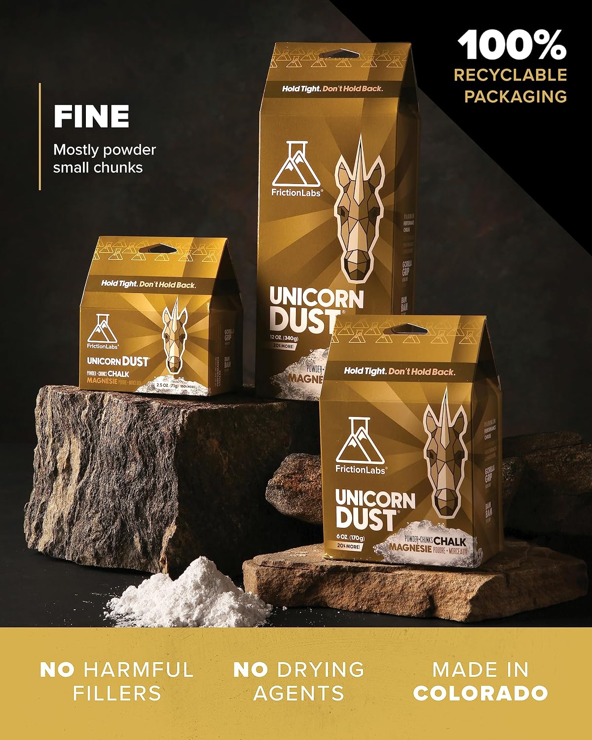 Premium Loose Climbing Chalk, High-Performance Hand Chalk | Superior Grip For Climbing, Weightlifting & Gymnastics