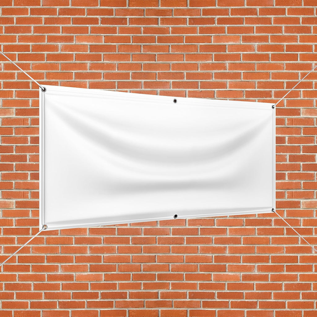 Blank Vinyl Banners with Grommets – Heavy-Duty 13 oz Scrim Vinyl Banner Blank for Indoor Outdoor Use, Personalized