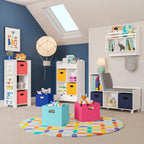 Folding Storage Bins - 2-pack of 10in Tall Navy Cubes