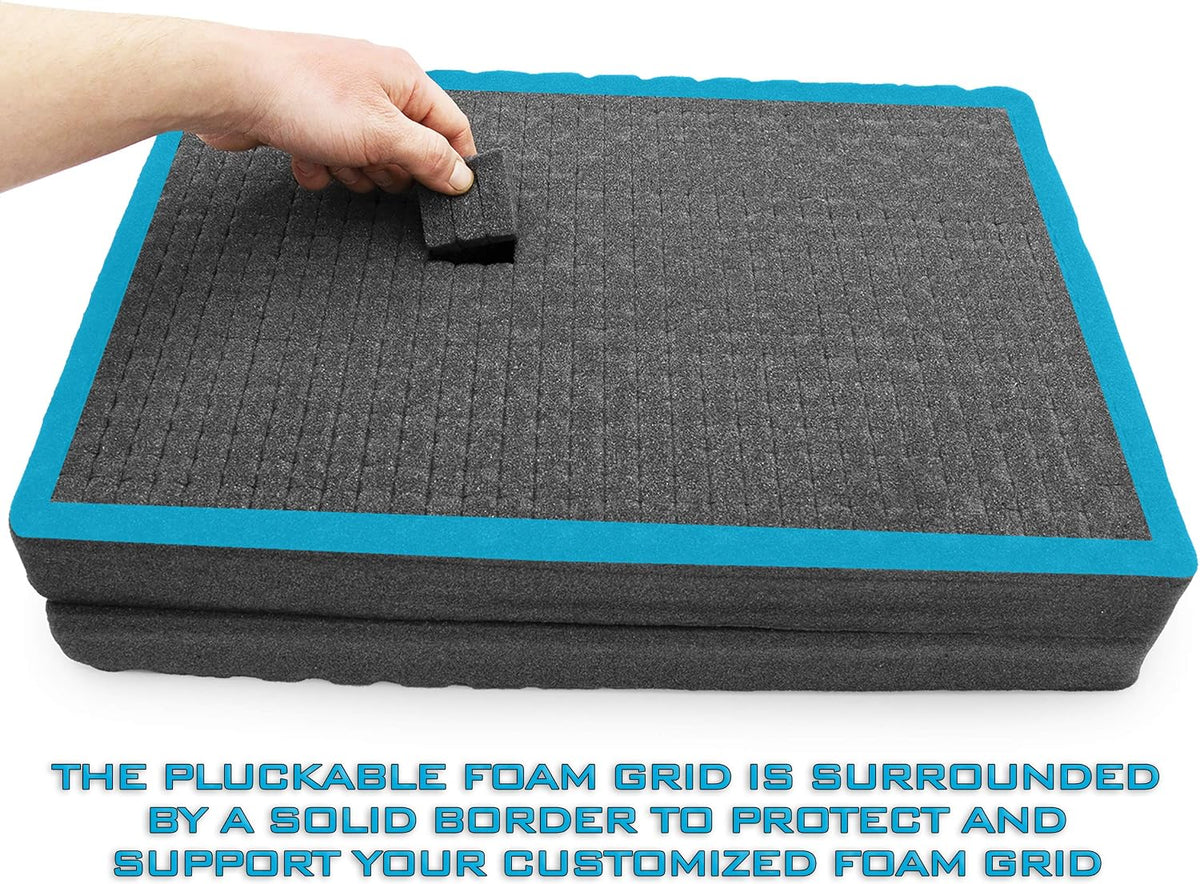 3 Pack Gun Case Foam Customizable Insert with Three Pluck Foam Sheets for Gun Cases