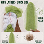 African Net Sponge, Exfoliating Body Scrubber for Back, 3 Pack