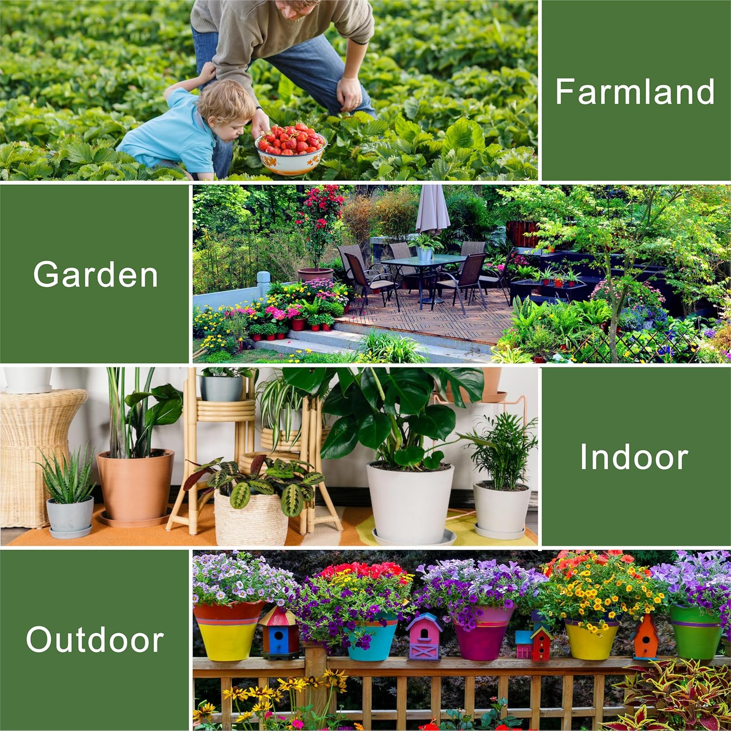 Long Probe Plant Soil Moisture Meter, Indoor Outdoor use, Battery-Free | longer stem for deeper use, instant read