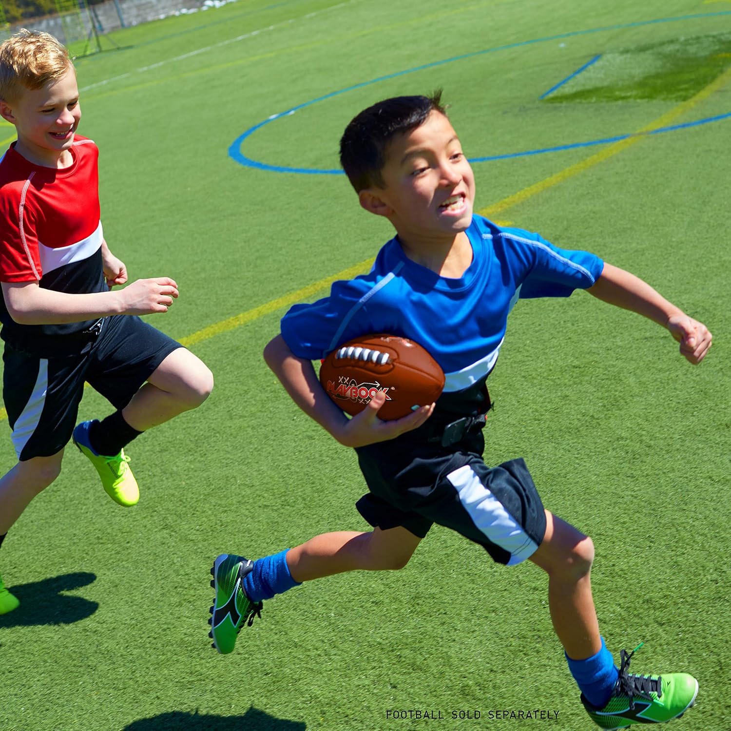 Franklin Sports Flag Football Set - 8 Player Youth Flag Football Belts - Adjustable Belts + Field Marker Included - 4