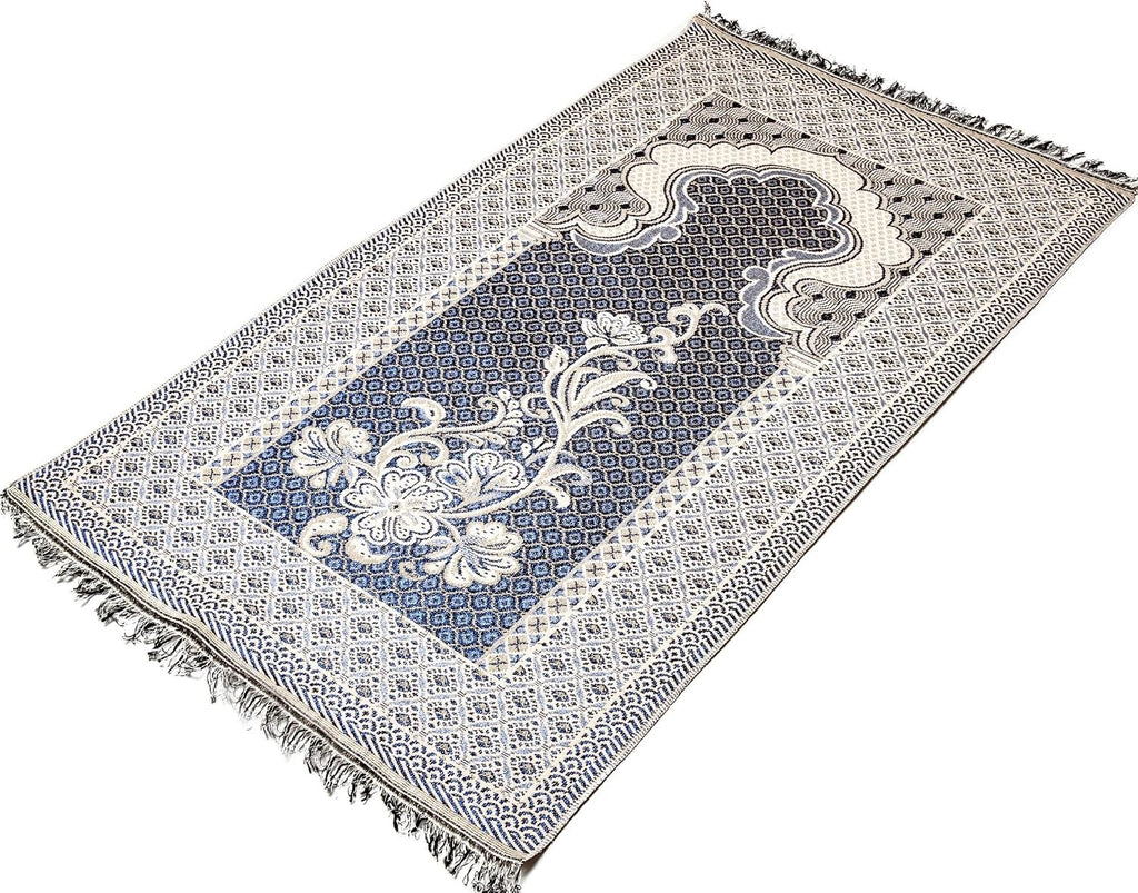 Ottoman Turkish Style Muslim Prayer Rug, Floral Pattern Prayer Mat (One Thin Prayer Rug)