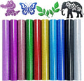 10 Pack Glitter HTV 12'' x 10'' Heat Transfer Vinyl Bundle,Iron on Vinyl for T-Shirts. Bags. Heat Transfer Vinyl for