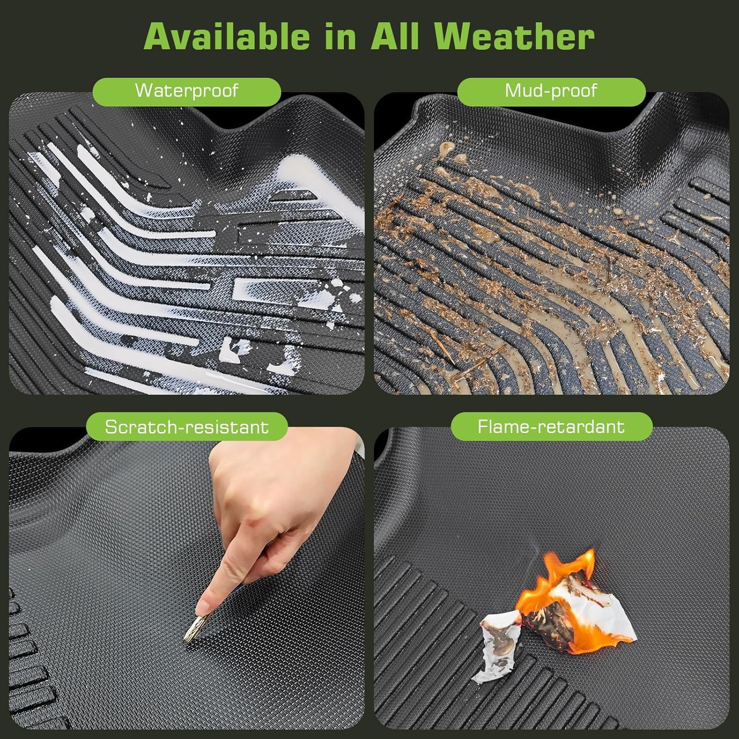 Floor Mats for Chevy Cruze 2011-2015 & Cruze Limited 2016, Heavy Duty TPE Waterproof Non-Slip All Weather Protection