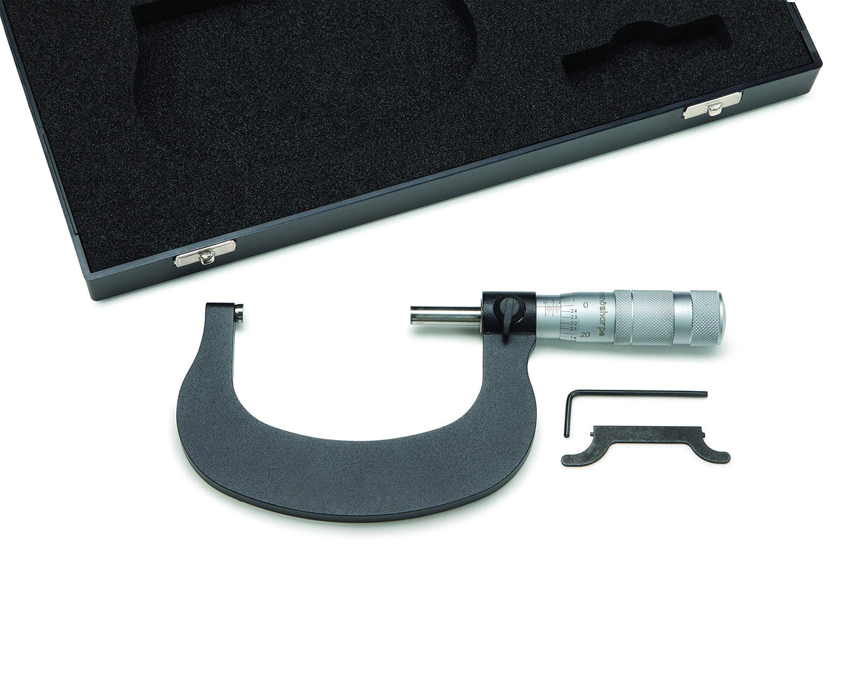 TESA Brown & Sharpe Micrometer, Enamel Frame, 3 INCH, Straight Lines