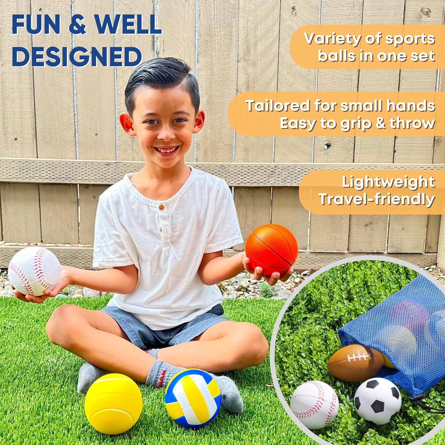 Toddler Ball Set - Foam Balls - Sports & Outdoor Play Toys - Balls For Kids | Outside toys for toddlers, Mini sports