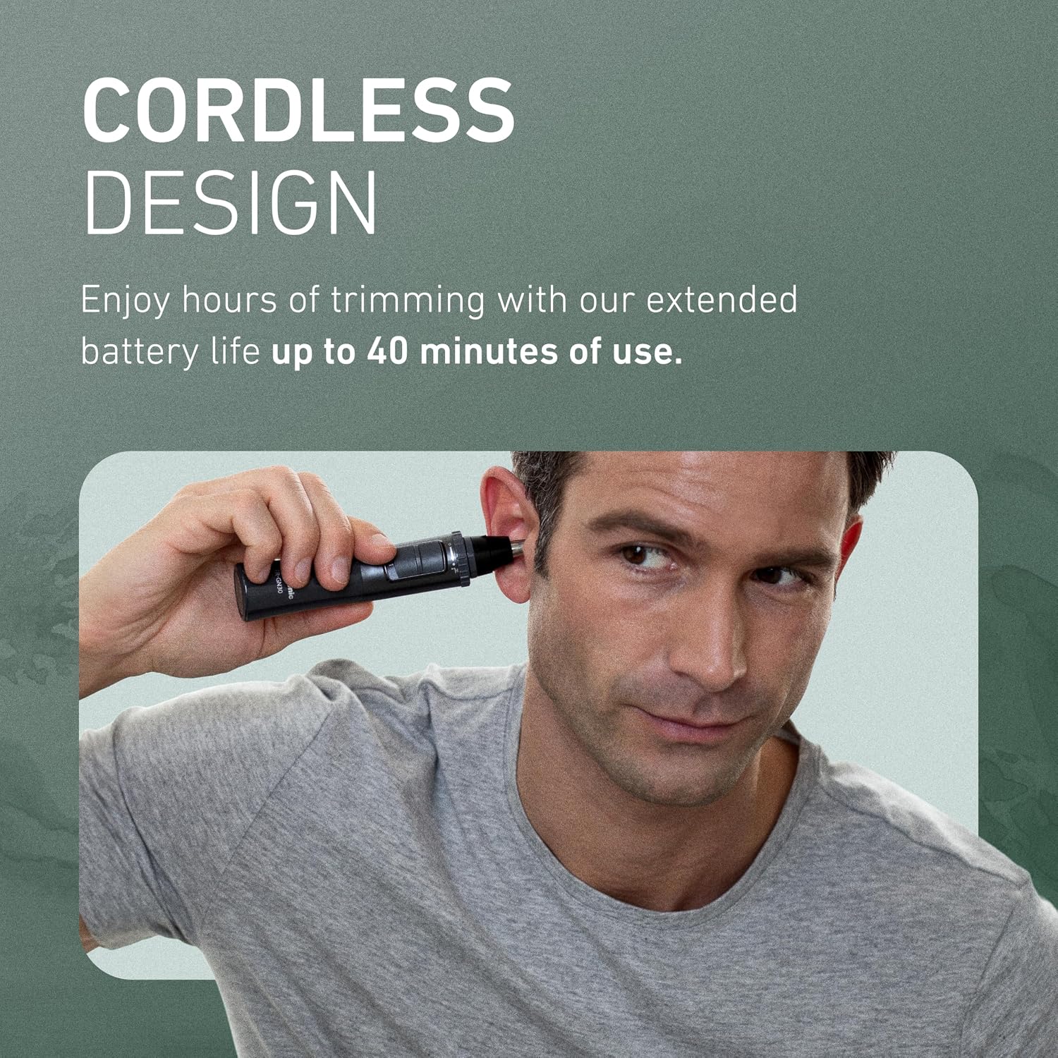 Men’s Ear and Nose Hair Trimmer, Wet Dry Hypoallergenic Dual Edge Blade, Ear Hair Trimmer for Men - ER-GN30-H