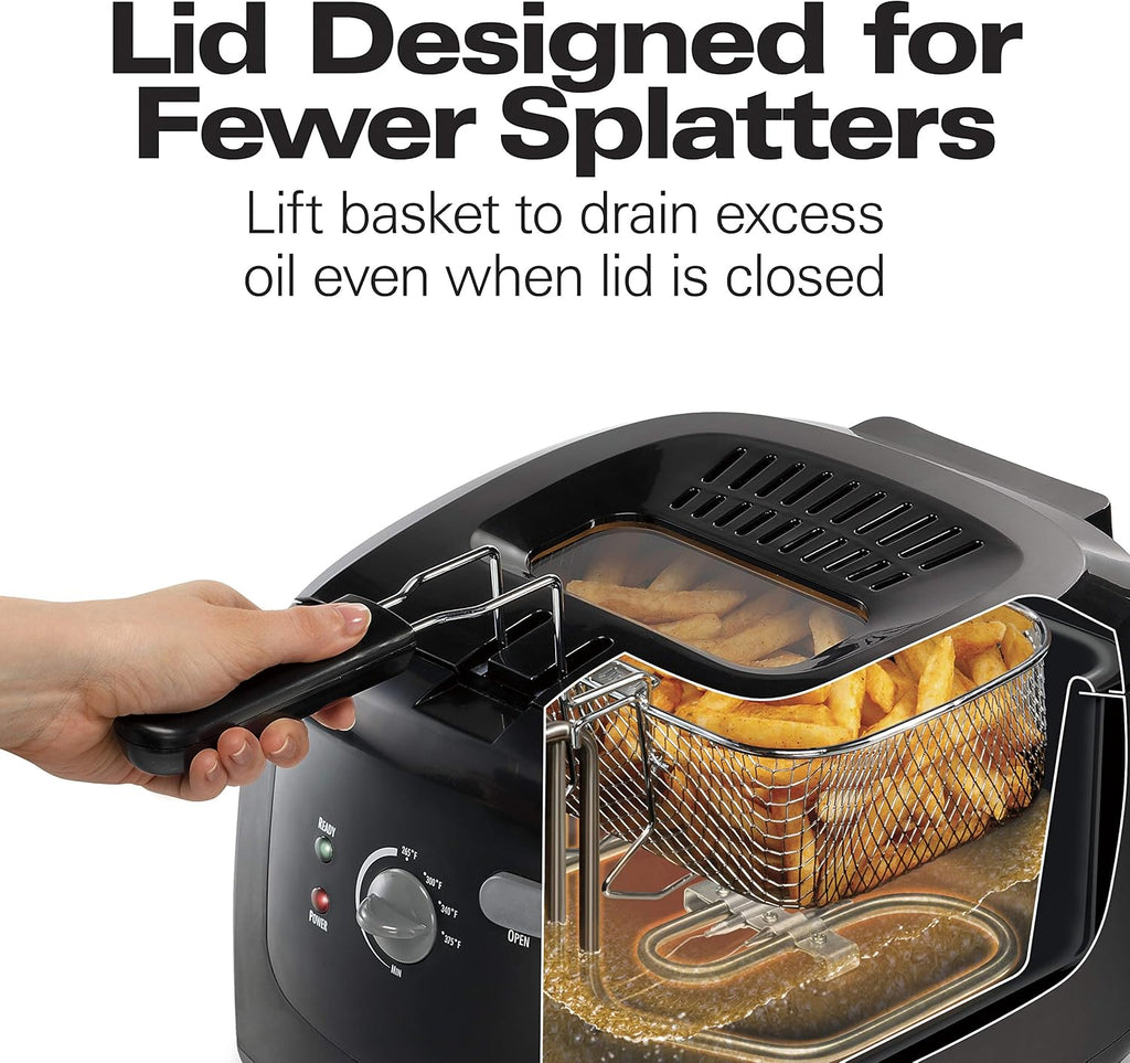 8 Cup Electric Deep Fryer with Basket For Home Use