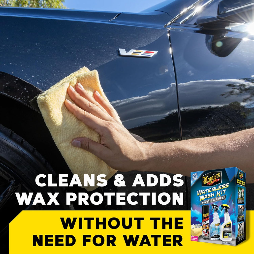 Waterless Wash Kit - This Premium Car Detailing Kit Gently Removes Dirt and Grime, Adds Shine and Protects Several