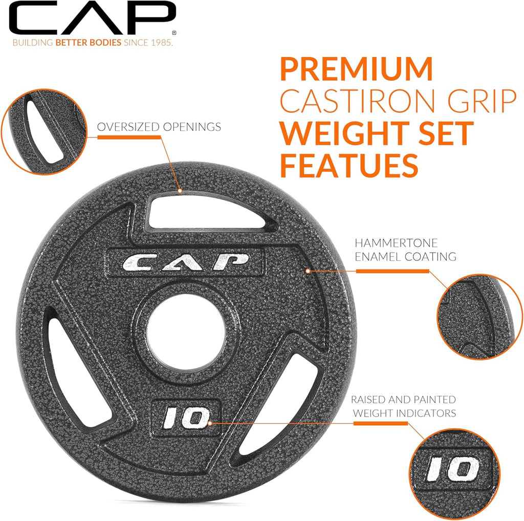 Barbell 2-Inch Olympic Cast Iron Plate Weight Set | 75-285 lbs | Multiple Options