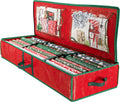 Heavy Duty Wrapping Paper Organizer Storage Bag Red - Christmas Storage Organizer For Wrapping Paper And Gift Bag