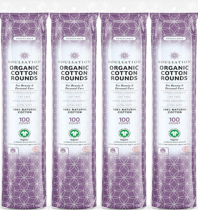 Organic Cotton Rounds, 100% Pure Makeup Remover Face Pads, 400ct