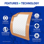 Fabric Adhesive Pad Bandages, Extra Large, 3in x 4in, 30 Count