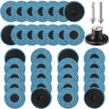 Chengu 48 Pcs 2 Inch Die Grinder Flap Disc with Pad Holder