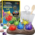 National Geographic Mega Crystal Growing Kit with 8 Crystals Ages 8-12 | Grow 8 Colorful Crystals, Light-Up Night