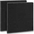 2 Pcs Black Foam Pad 12 x 12 x 0.25 Inches