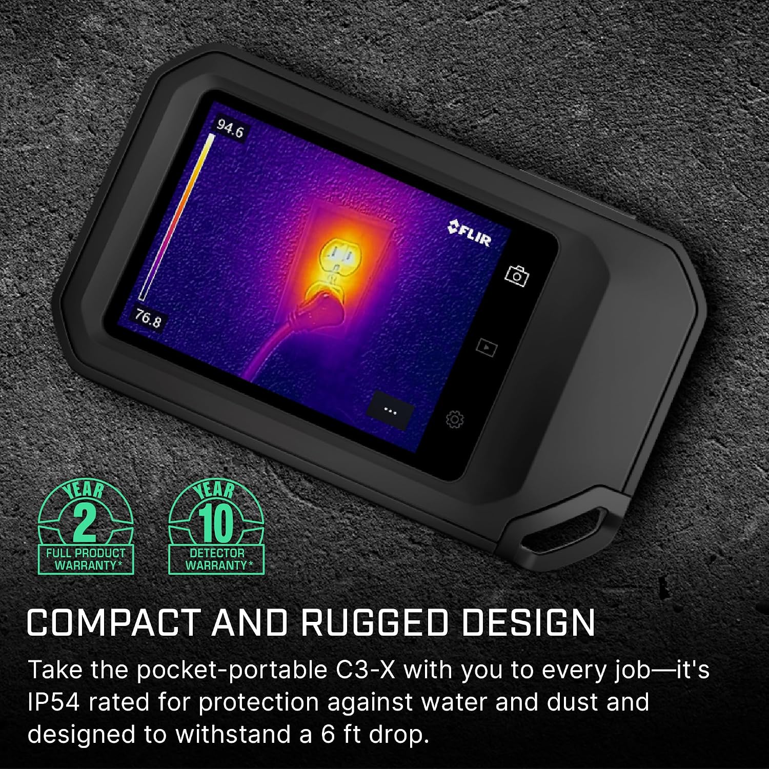 C3-X Compact Thermal Imaging Camera, WiFi, 128x96 MSX, Ignite