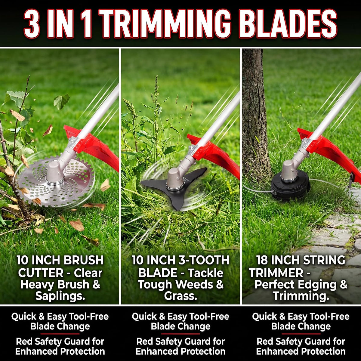 58CC 2-Stroke Gas Brush Cutter Pro-Grade String Trimmer EPA Compliant Orange Heavy-Duty Weed Eater Lawn & Overgrowth