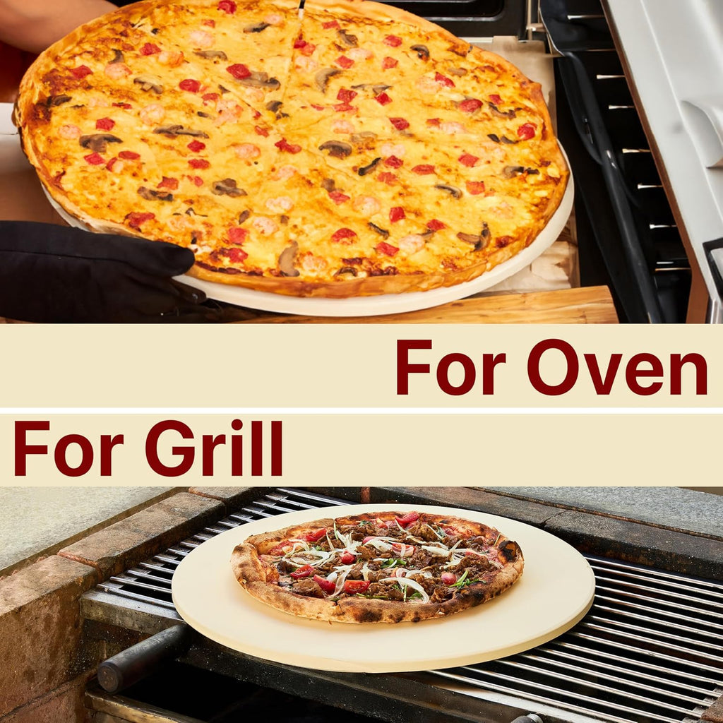 Extra Large Round Pizza Stone For Oven 18 Inch Approx (17.8 inch)