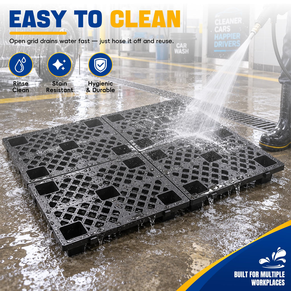 4 Pcs Plastic Pallets for Basement Storage,23.6''x15.8''x3.9''