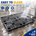 4 Pcs Plastic Pallets for Basement Storage,23.6''x15.8''x3.9''