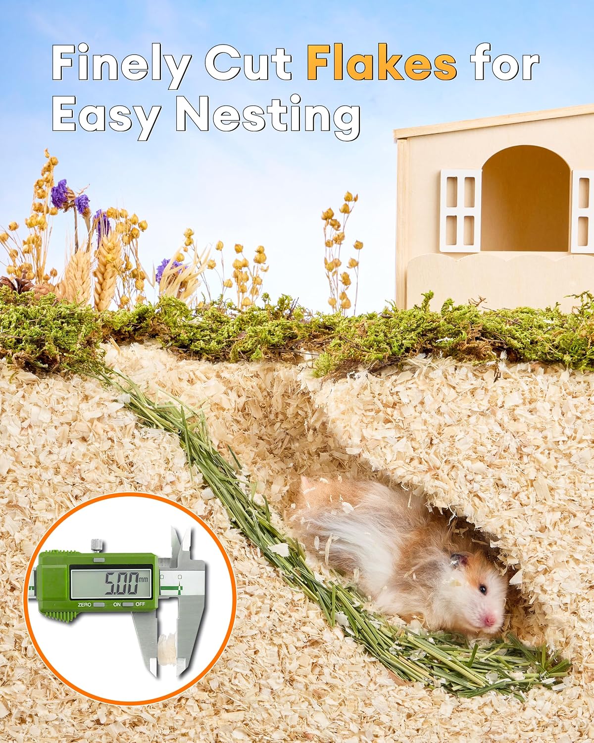 35L Aspen Bedding, Ultra-Fine Shavings for Small Animals | 100% natural <5mm aspen shavings for hamsters, snakes &